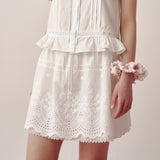 Scallop Band Skirt (White)