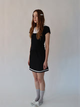 ハーフハートデニムスカート (black)