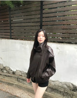 [ autumn basic ] fits snap & buckle over leather jacket