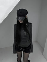 signal high neck button T (2color)