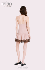 Rose Black Pink Sleeveless Dress