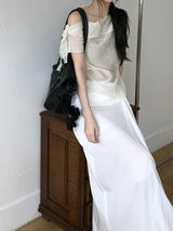 Layer off-shoulder blouse (3 colors)