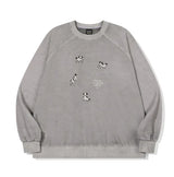 26FW★ハッピー パピー パッチ ピグメント ラグラン スウェットシャツ