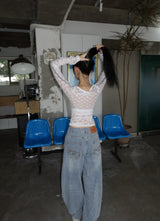Sheer Lace Numbering Tee