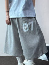 Bumby Printed Embroidered Wide Bermuda Shorts 3color