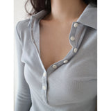 【MADE】pop stitch t, light blue