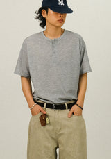 IN Waffle Henry-neck 1/2 T