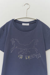 (W) Pony Printed Top