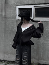 [unisex] サマークールシースルーフードジップアップ (2color)