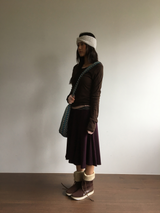 Rosé banding cutout skirt (3color)