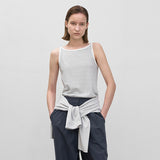 (Z-T-6819)ESSENTIAL STRIPE SLEEVELESS TEE