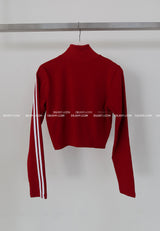Track zip-up shorts two-piece set