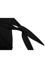 CUT-OUT LONG SKIRT black