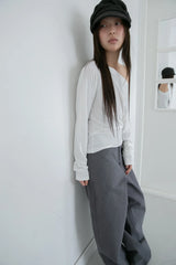 slim raglan off-shoulder top(4colors)