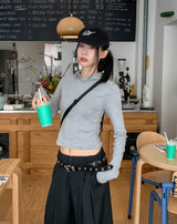 Bade スリムクロップパーカー