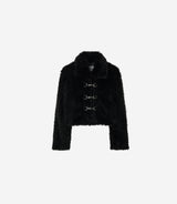 Rabbit Hook Crop Fur Jacket