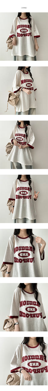 テロカラーオーバーフィット半袖Tシャツ