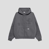 DESTROYED CROSS ZIP HOODIE