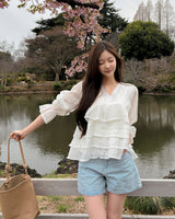 Letchu tiered blouse