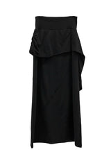 Scar Drape Layered Wrap Long Skirt