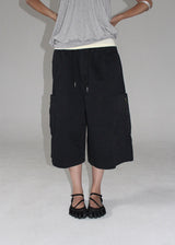 ZIPPER CARGO BERMUDA PANTS