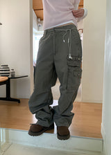 (UNISEX) フィールドボタンカーゴパンツ (3color)