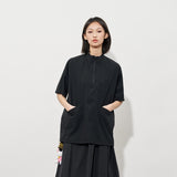FMACM ハーフジップ UVカット クールフィール 軽量 テニス スポーツ 半袖Tシャツ