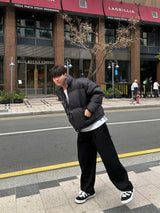  Basic pintuck wide sweatpants