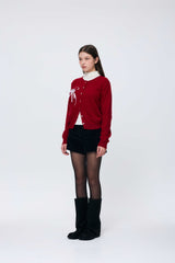 EIRIN WOOL CARDIGAN / RED