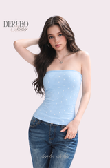 Dot Color Pad Tube Top