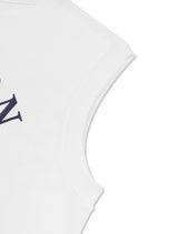 UNISEX オーバーフィットベアフットタンクトップ　ホワイト (FCE2TS403M)