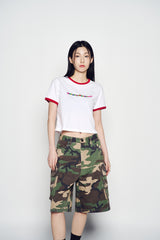 25SS スネークイニシャルリンガークロップ半袖Tシャツ ホワイト