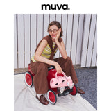 muva. 本革 夏向け パフィー 2WAY ショルダーバッグ