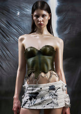 NONE Dirty Ruffle Sides Mini Skirt 