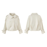 French Hunting Double-Breasted Crop Jacket