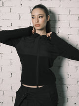 NY PATCH ZIP UP (BLACK)