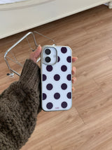holiday dot purple (silver glass)