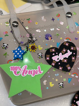 Teddy Bear Heart Shape Bag Charm