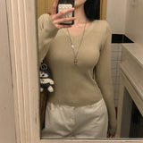 [BELLIDE MADE] River, Vネックスリムベーシックロングスリーブニットウェア