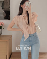 【MADE】Tie blouse