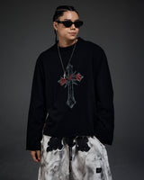 Scarred cross LS(black)