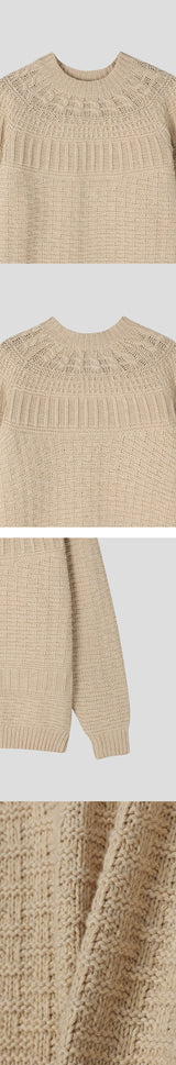 [F/W] ウールメイパターンニット(3color)