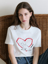 ハートフレンズパピーTシャツ ホワイト