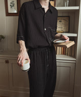 Maro stitch pleated pants