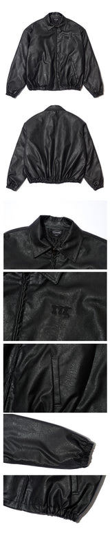 ITZ MINI LOGO VEGAN LEATHER JACKET