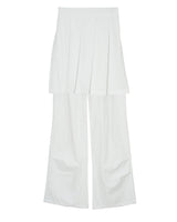 PLEATED LAYERED SKIRT PANTS