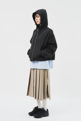 Square Cropped Hooded Jacket (5color)