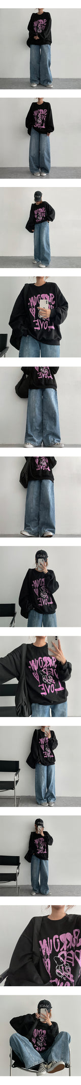 [3 Tier Length] [S–3×L] Benfall Slit Side Snap Wide Denim Pants (4 colors)