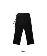 Ribbed Capri Wrap Pants