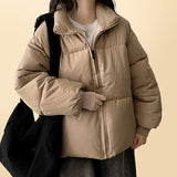 Basic High-Neck Padded Jumper